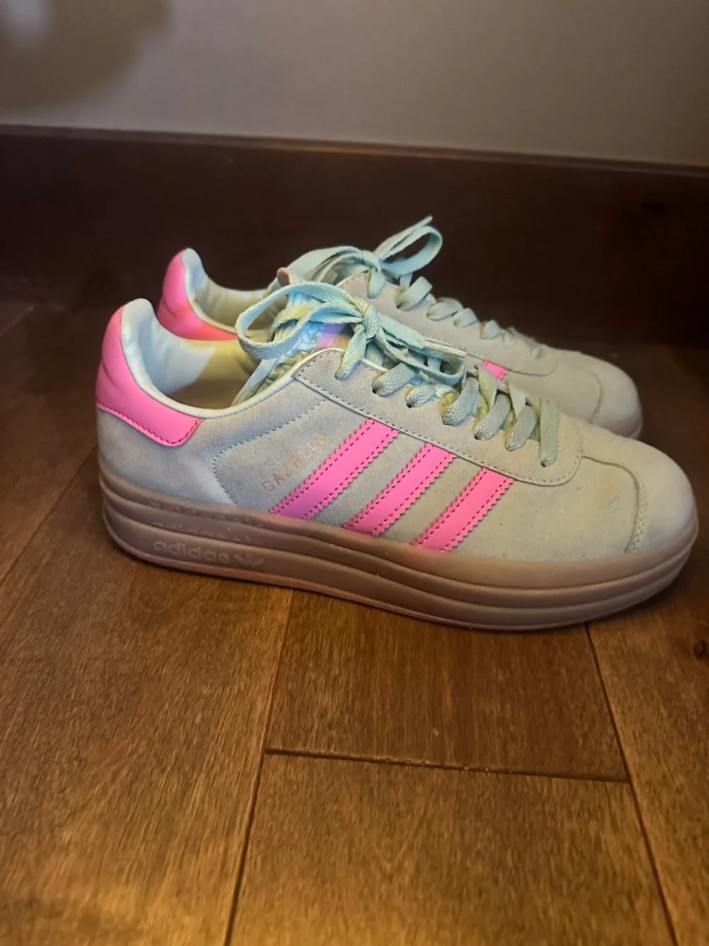 Adidas platformed gazelle